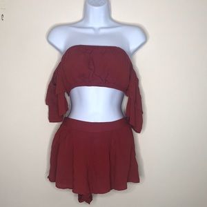 Blue Blush shorts set